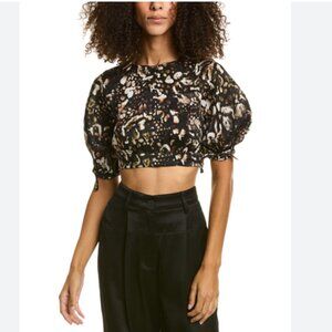 54. 🔥🔥REDUCED!!🔥🔥 OBO All Saints Asta Kettu Linen & Silk Crop Top Size 4